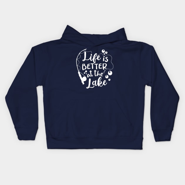 Life Is Better At The Lake Kids Hoodie by GlimmerDesigns